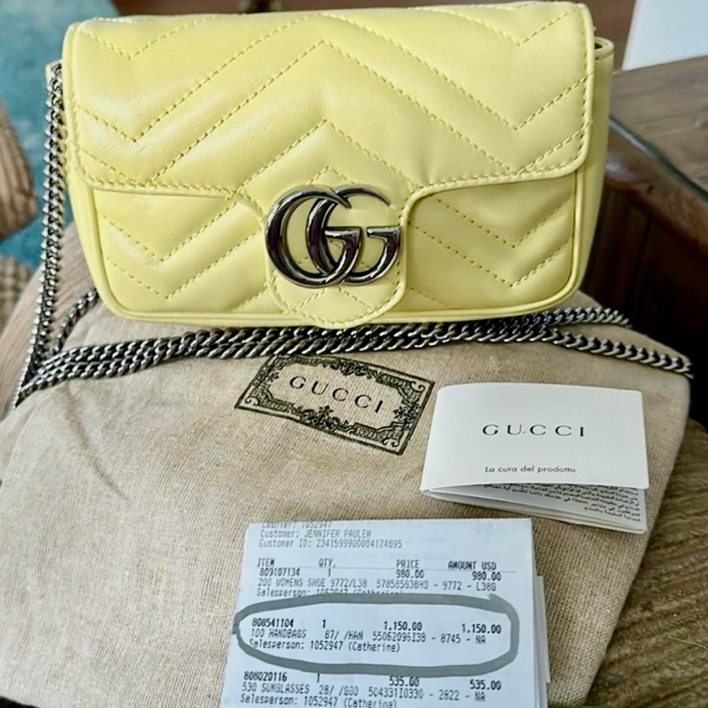 Gucci Yellow Shoulder Bag